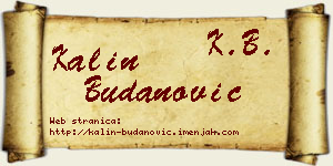 Kalin Budanović vizit kartica